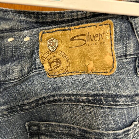 Silver Jeans Co. “Eddie” Relaxed Fit Straight Leg Jeans W27 L31 Medium Wash - Picture 5 of 7